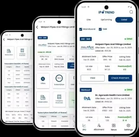 IPO Trend Mobile App Preview