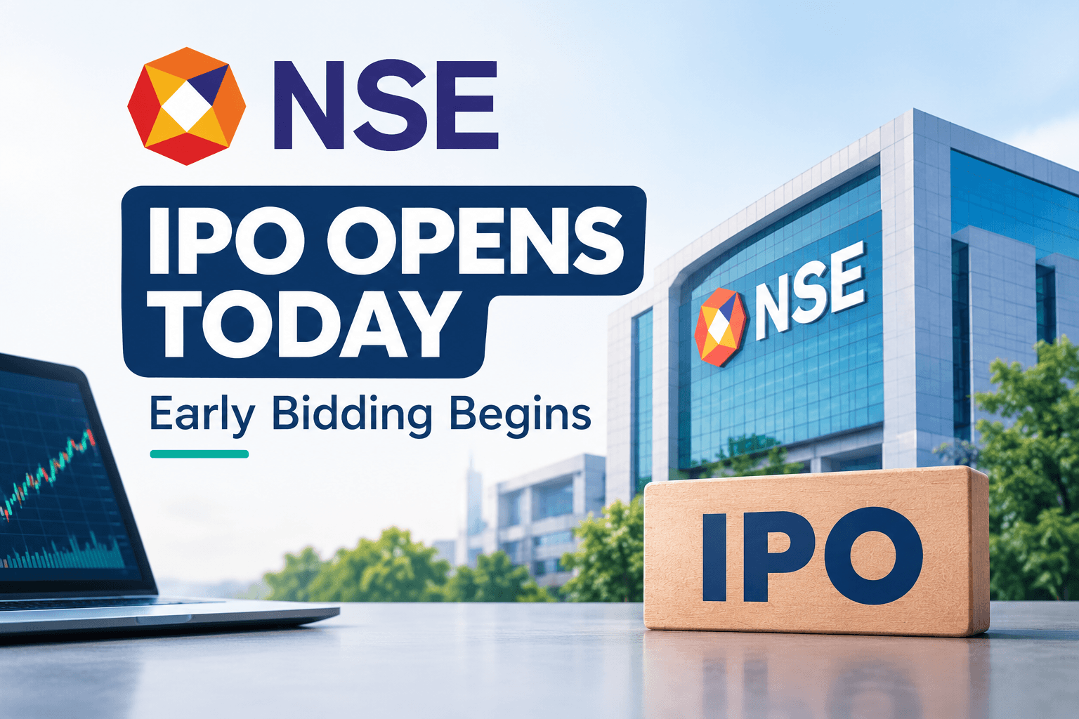 NSE IPO Opens Today: Early Bidding Begins for ₹22,569 Crore Issue