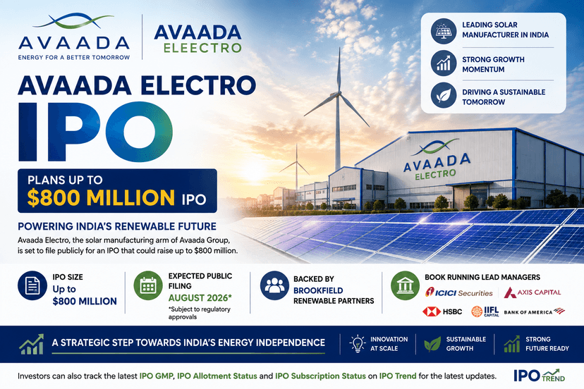Avaada Electro Plans Up to $800 Million IPO
